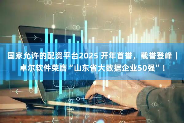 国家允许的配资平台2025 开年首誉，载誉登峰｜卓尔软件荣膺“山东省大数据企业50强”！